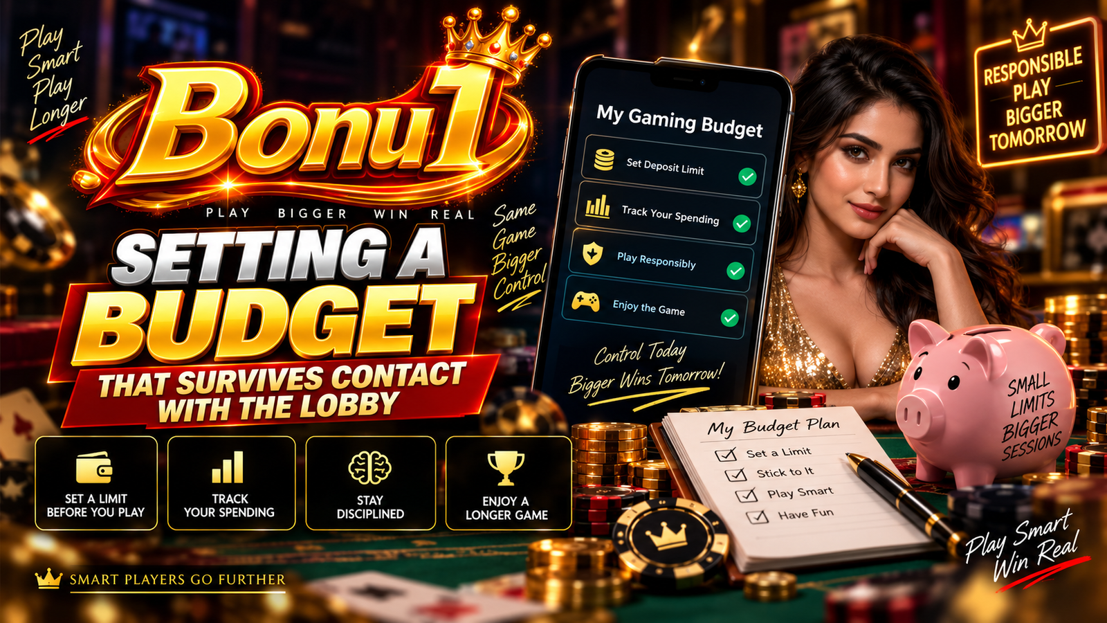 Setting a budget that survives contact with the lobby — deposit limits, tracking spend and playing responsibly on Bonu1